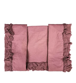 Bộ Vỏ Drap Mền Gối Old Rose Cotton